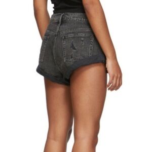 Alexander Wang Black Denim Hike  Shorts size 28